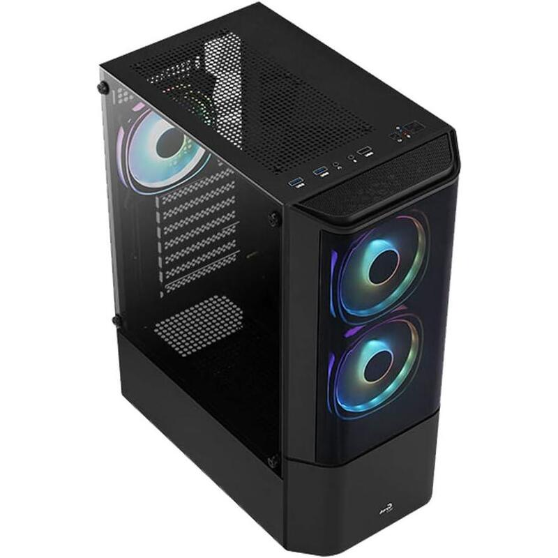 Caja Pc Aerocool Atx Quantum V3 Black Microatx/Atx/Miniitx