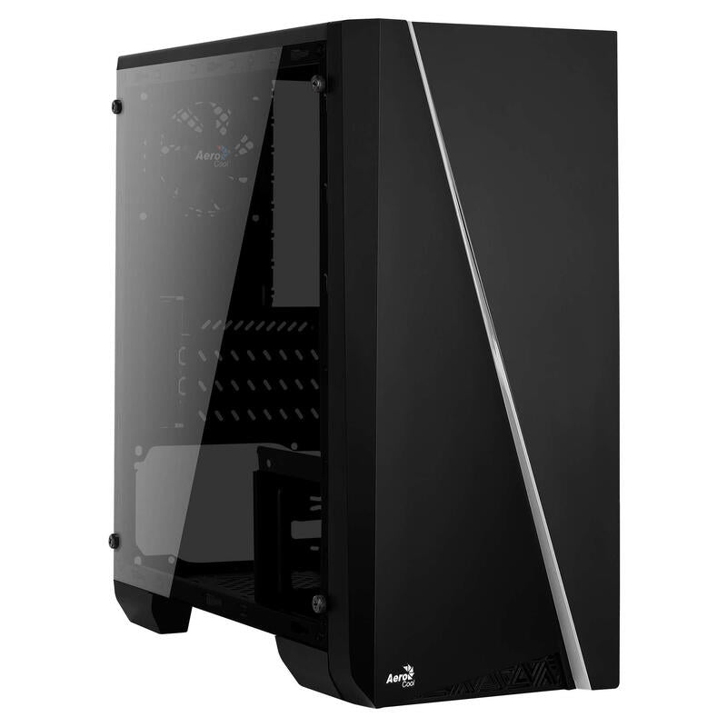 Caja Pc Aerocool Black Micro-Atx Cylon Frontanl Elegante Con Linea De Iluminacion Rgb Lateral Transluciodo Acrilico Lector Sd Y Microsd 198(W)X459(H)X413(D)