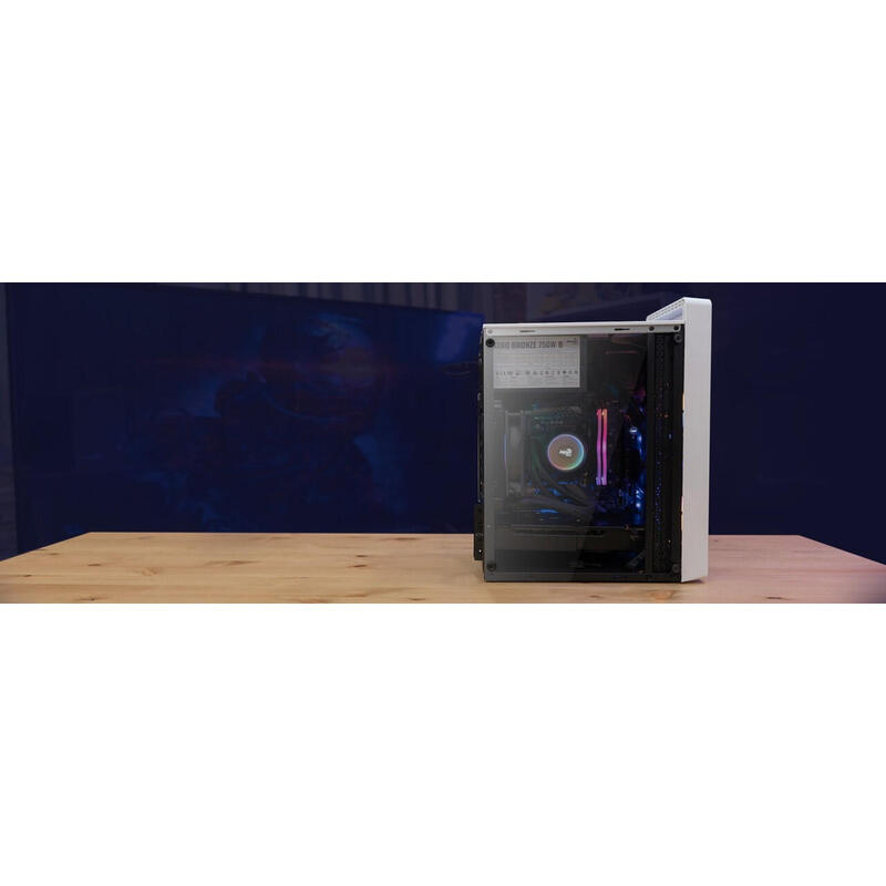 Caja Pc Aerocool Pgs Cs-109-G-Bk-V1 Frgb Blanca