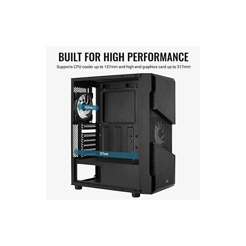Caja Pc Aerocool Pgs Menace Saturn Rgb-G-Bk-V1 Black Mid Tower Pc Case
