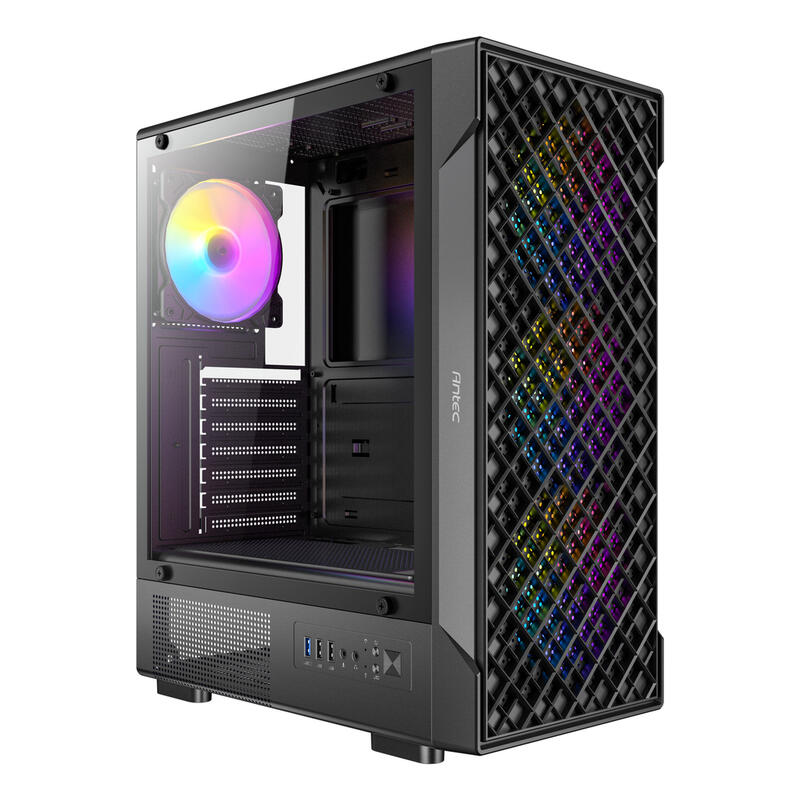Caja Antec Vx-310 Atx 4 Ventiladores Argb Negra