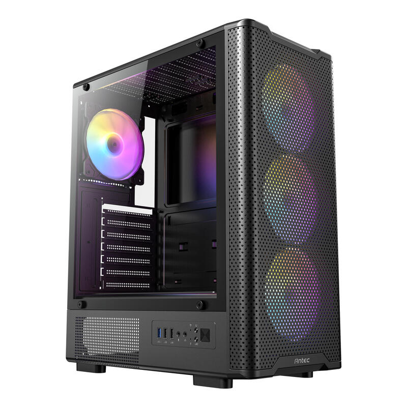 Caja Antec Vx-320 Atx 4 Ventiladores Argb Negra