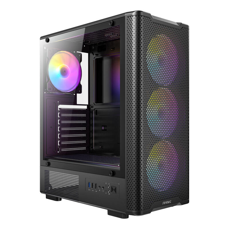 Caja Antec Vx-320 Atx 4 Ventiladores Argb Negra