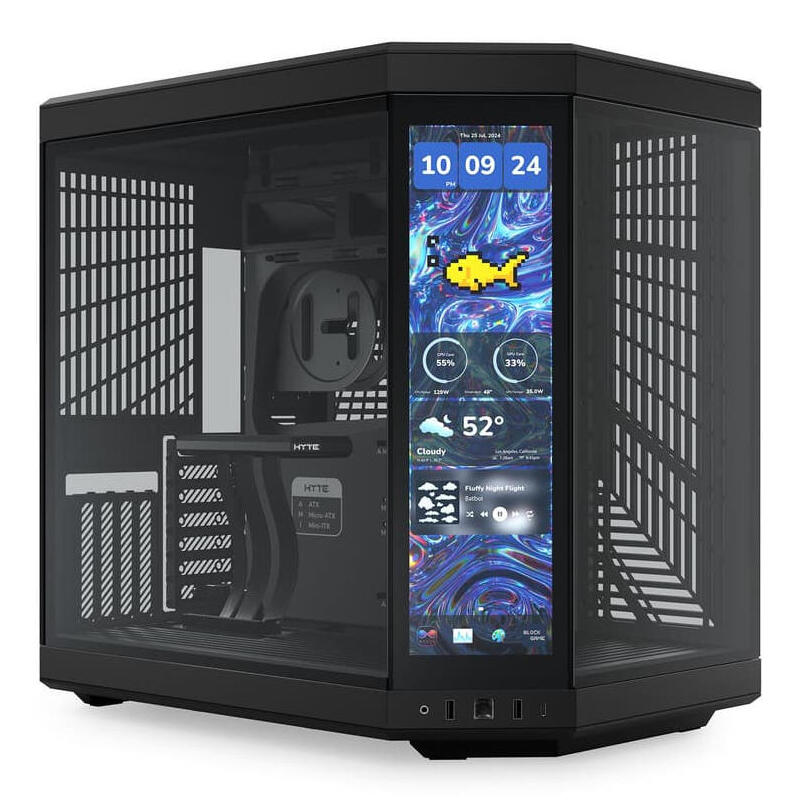 Caja Pc  Atx Semitorre Hyte Y70 Touch Infinite Negra Cs-Hyte-Y70tti-Bb