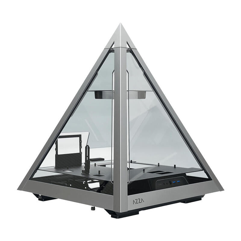 Caja Pc Azza Pyramid 804l Gris / Transparente