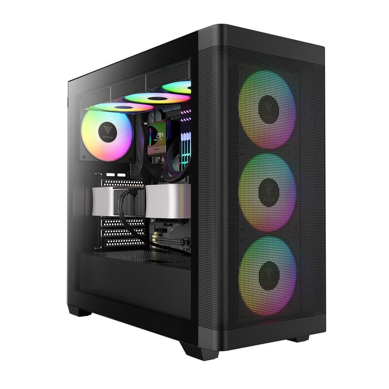 Caja Pc Gamdias Athena M3 Gaming Miditower Black 4x120mm Argb Retail