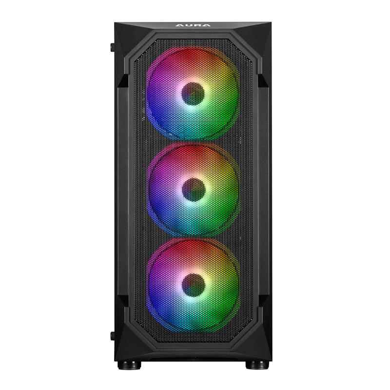Caja Pc Gamdias Case Aura Gc1 Mid Tower 4 X 120mm Argb Fan Tg Mesh