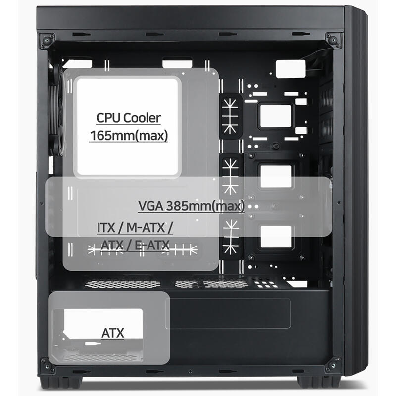 Caja Pc Gembird Fornax K500 Atx Black