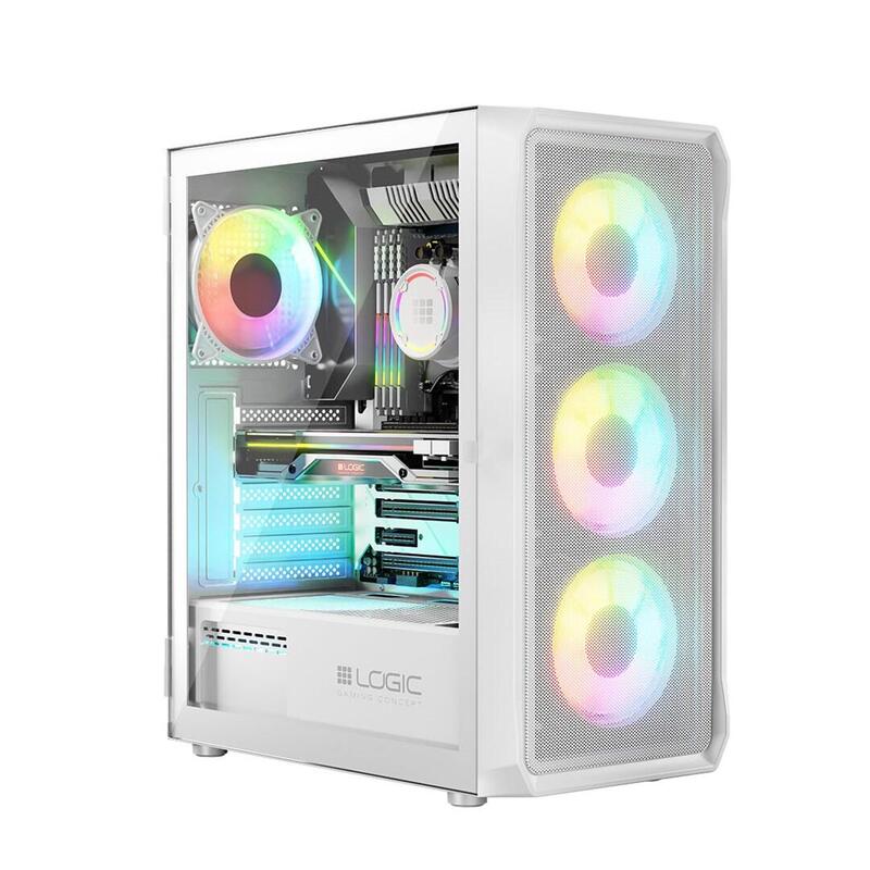 Caja Pc Logic Portos Argb Minidi Usb 3.0 Blanco