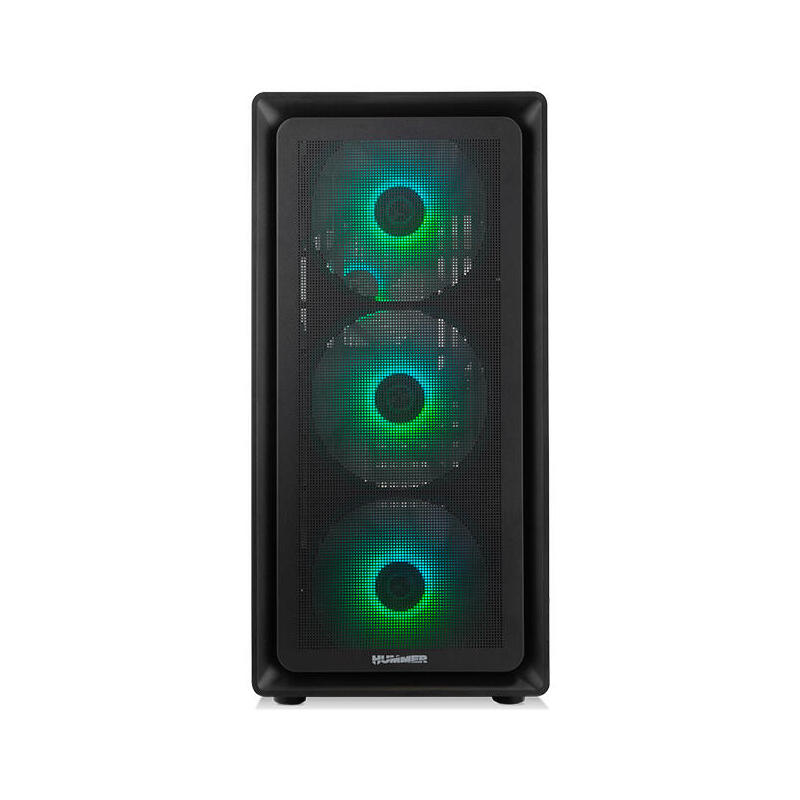 Caja Pc Nox Semitorre Hyperflow Hummer Aero Argb Negro Usb 3.0 Type C