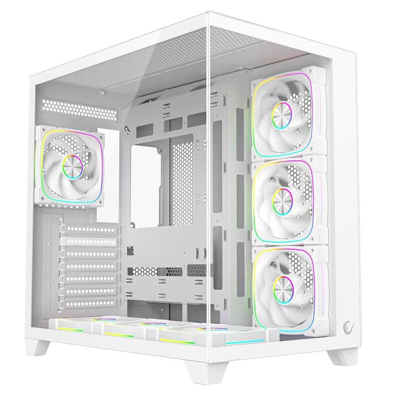 Caja Pc Rampage Con Cristal Templado Blanca