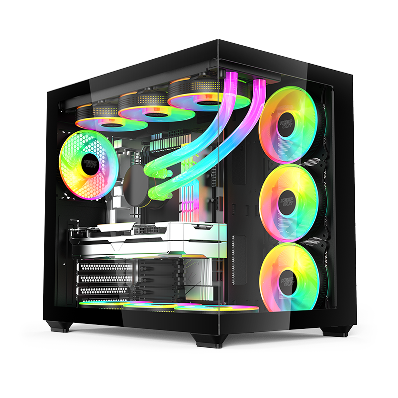 Caja Semitorre Atx Xc-800 Pro Argb Keepout Atx / 2x Usb 2.0 / 1x Usb 3.0 / Sin Fuente