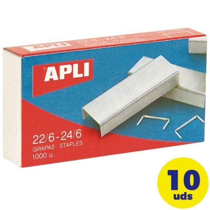 Cajas De Grapas Apli 13469 22 6 24 6 10 Cajas De 1000 Unidades