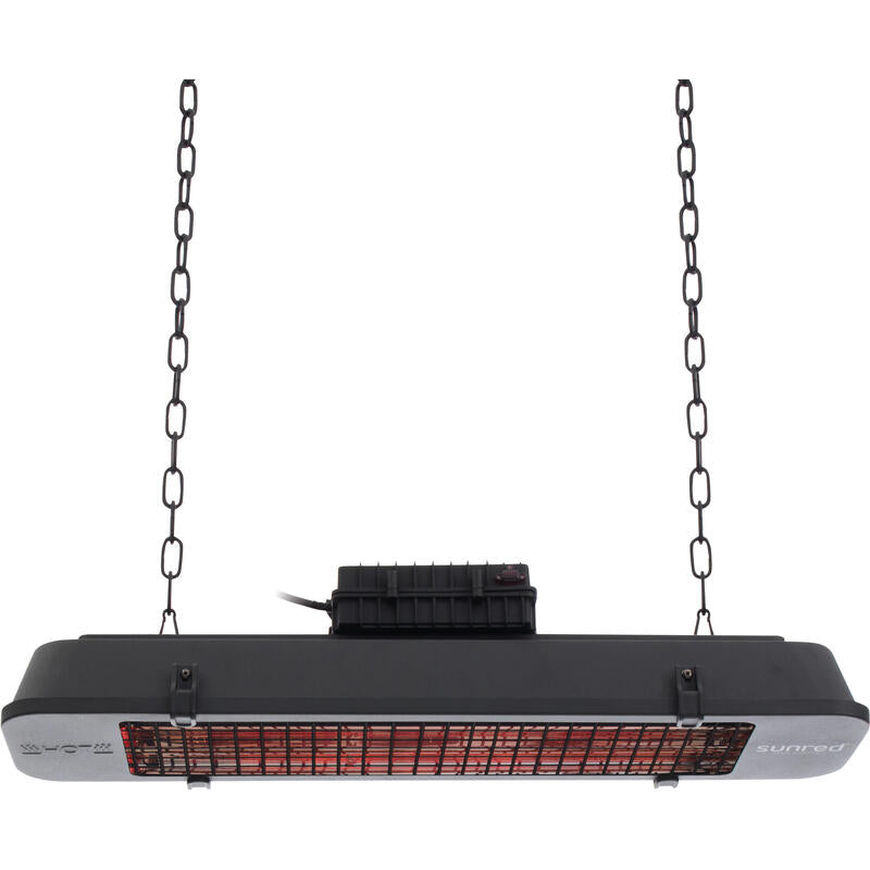 Calefactor Sunred Rd-Dark-Vin25h, Oscuro Vintage, Colgante, Potencia 2500 W, Negro