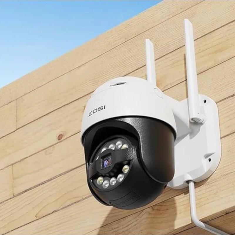 Cámara De Seguridad Ip Zosi C296 8mp 3k Wifi P/T Poe Ip66 Blanco + Tarjeta Microsd 32gb