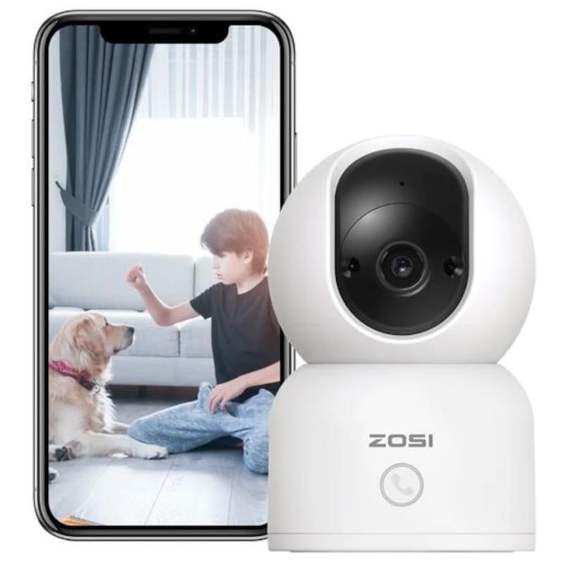 Cámara De Seguridad Ip  Zosi C518 3mpx Visión Nocturna Ia P/T Wifi 5g Blanco + Tarjeta Microsd 32gb