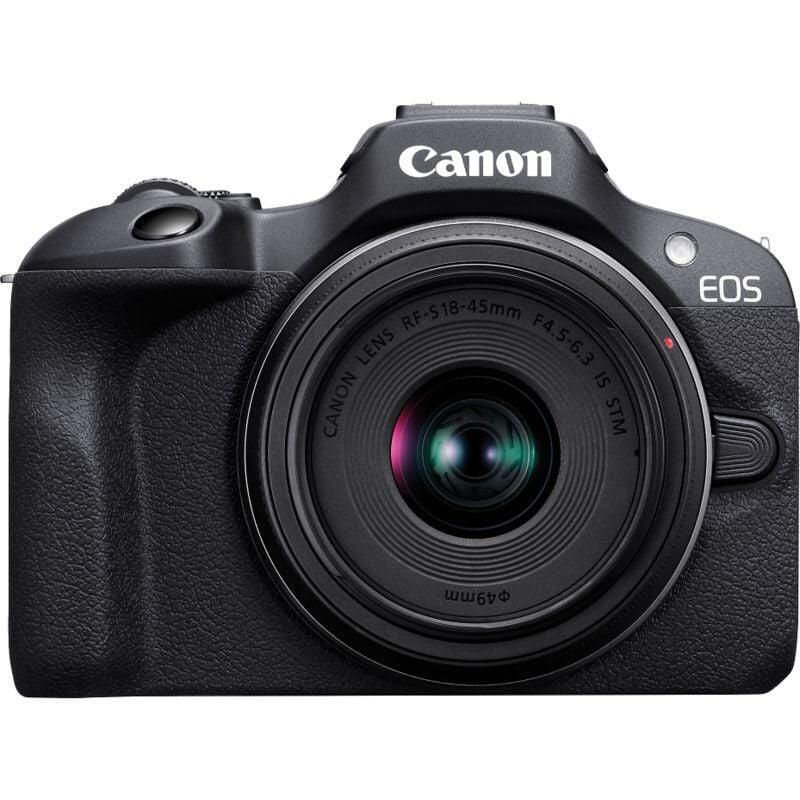 Cámara Evil Canon Eos R100 + Objetivo Rf S 18 45mm + Sd De 64gb 24.1 Megapíxel 7.5 Cm Wi Fi Negro