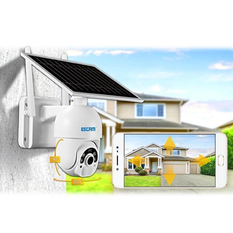 Cámara Ip Escam Qf 450 Solar 1080p 355º 4g/Lte