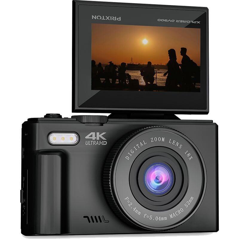 Cámara Prixton Xplorer Dv900 64 Megapixel 4k 3840p 3" Pantalla Lcd Ips Flash Negro