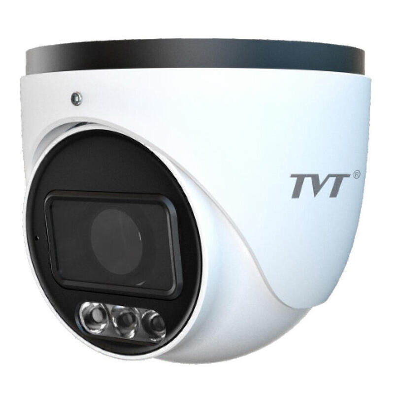 Cámara Turret Ip 4mp 2.8~12 Mm Full Color 24/7 Light Explorer Dual Ir Luz Blanca Mic Ip67