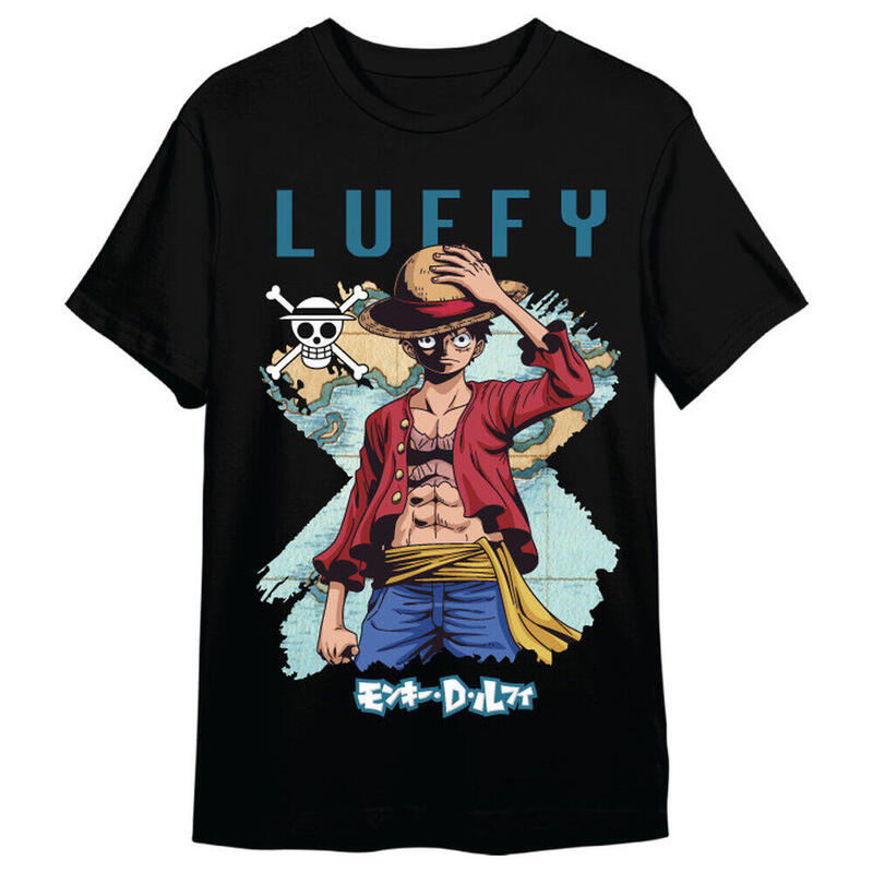 Camiseta Monkey D. Luffy Map One Piece Adulto Talla L