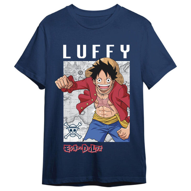 Camiseta Monkey D. Luffy Map One Piece Adulto Talla M