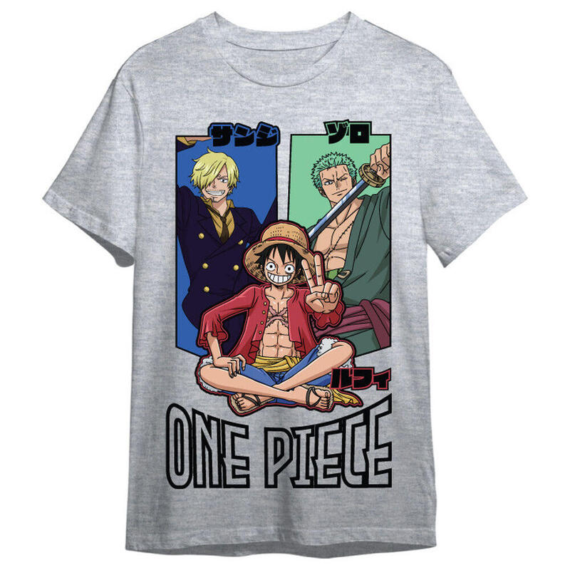 Camiseta Monkey D. Luffy, Roronoa Zoro & Sanji One Piece Adulto Talla S