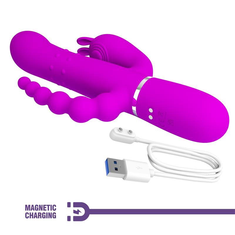 Pretty Love - Cammy Triple Vibrador Multifunción 4 En 1 Rosa