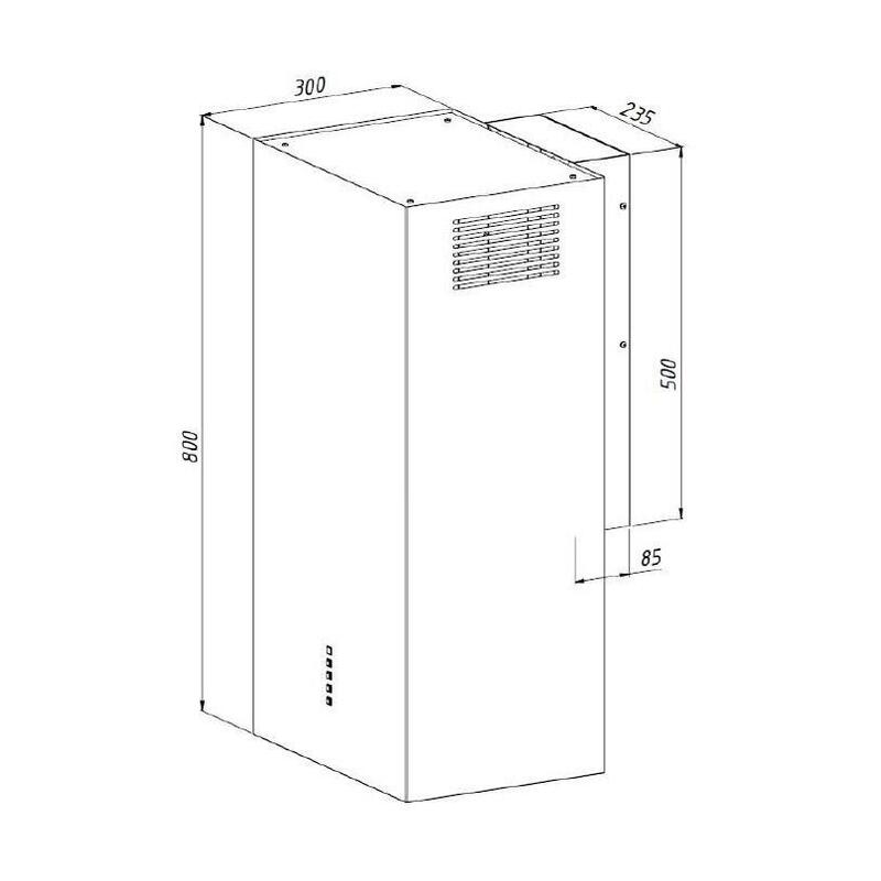 Campana Extractora Akpo Wk-12 Carmen Negro Semimate T800 Led Lineal