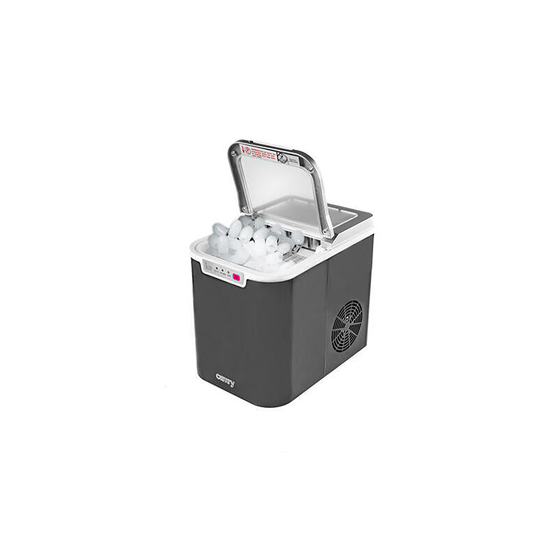 Camry Cr 8073 Fabricador De Cubitos De Hielo, Capacidad De Producción De Hielo 12 Kg, Depósito De Agua 2,2 L, Gris
