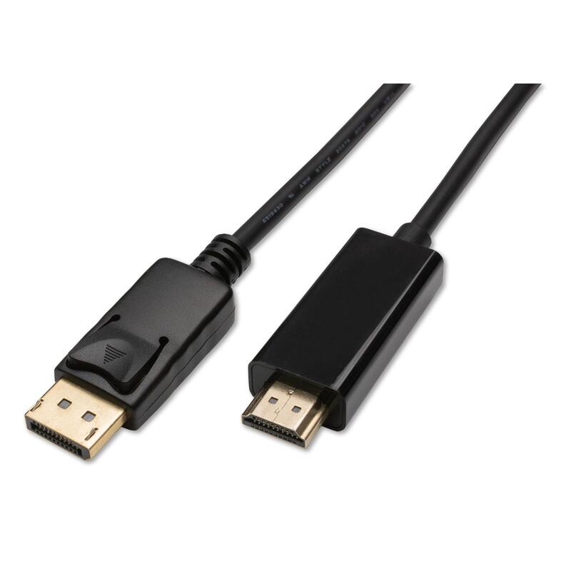 Captiva Cable Displayport Zu Hdmi Schwarz 4k 60hz 2m Highspeed Dp Zu Hdmi