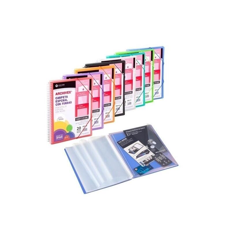 Carchivo Archivex-Star Canguro Personalizable A4 Con 30 Fundas Pp Espiral Violeta