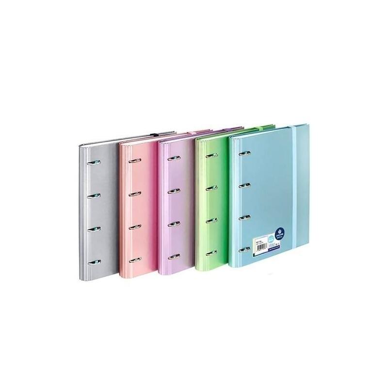Carchivo Carpeblock Metal Carpeta Cartón Forrado Plastificado A4 Anillas Mixtas 4x35mm C/Recambio 100h 4x4 Rosa