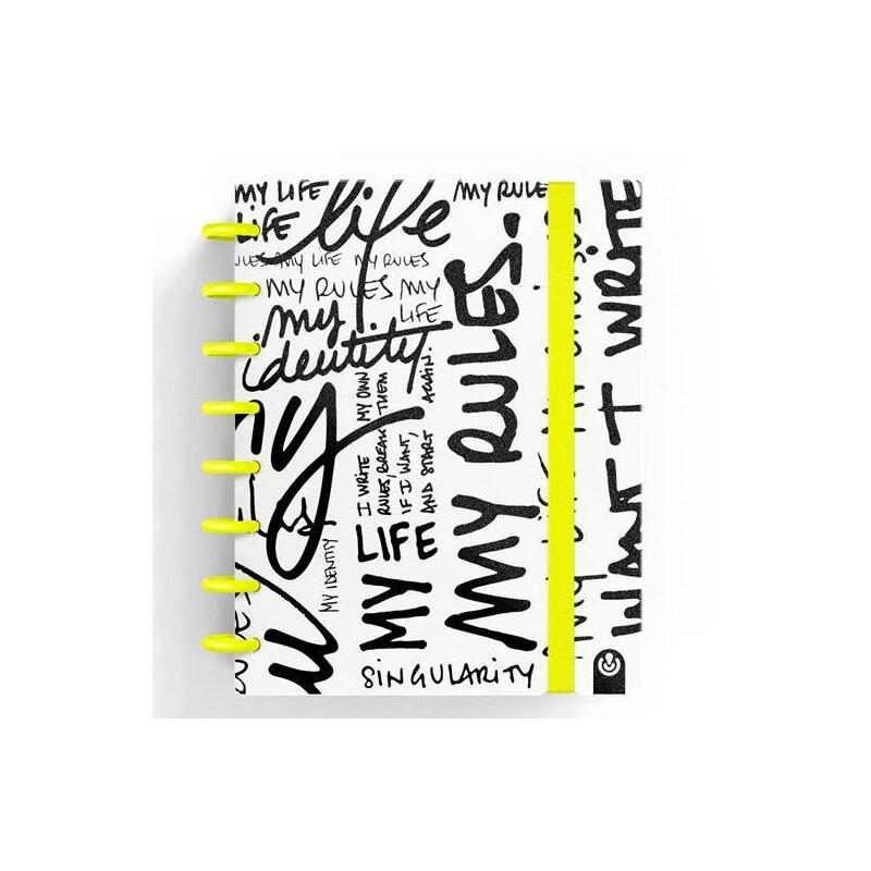 Carchivo Cuaderno Ingeniox Edit My Life A5 80h 100gr Cuadrícula Amarillo Neón