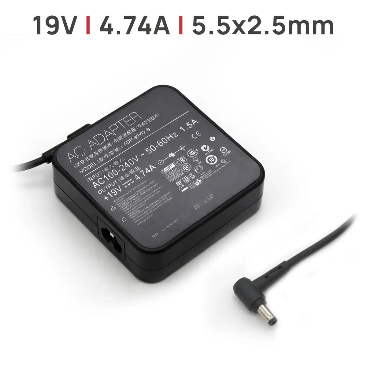 Cargador Acer Aspire 1300 1350 1450 E5-573G E5-573G-31Q2 19V 4.74A 90W 5.5Mm*2.5Mm