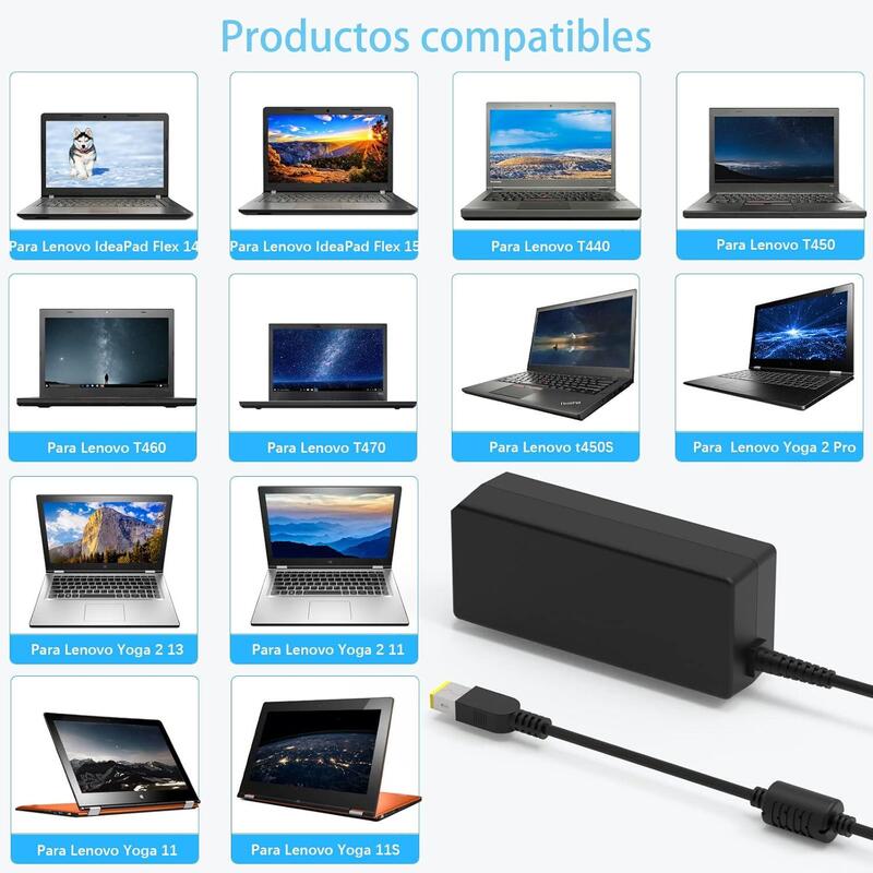 Cargador Usb-C Multipuntas 90w 20v 4,25a Compatible Con  Lenovo, Asus, Acer, Hp Y Dell