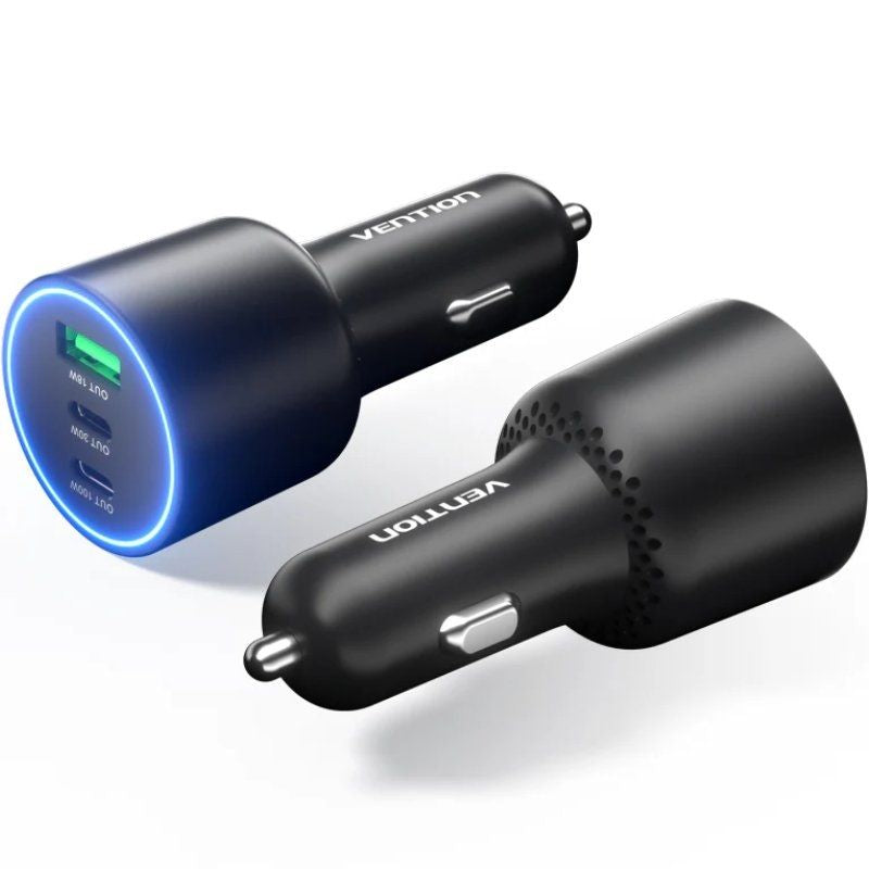 Cargador De Coche Vention Ffpb0 2xusb-Tipo C 1xusb 165w