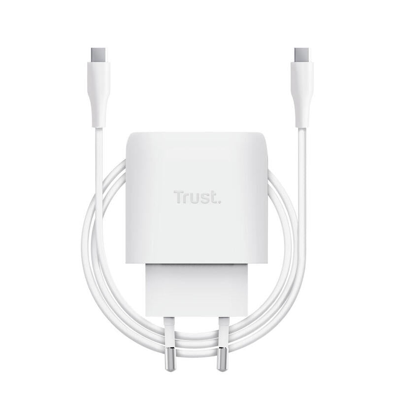 Cargador De Pared Gan Trust Maxo 45w 1xusb Tipo-C Incluye Cable Usb Tipo-C 45w