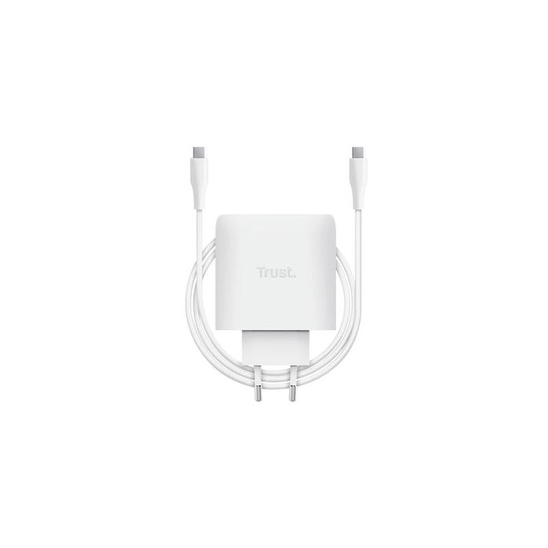 Cargador De Pared Gan Trust Maxo 65w 1xusb Tipo-C Incluye Cable Usb Tipo-C 65w