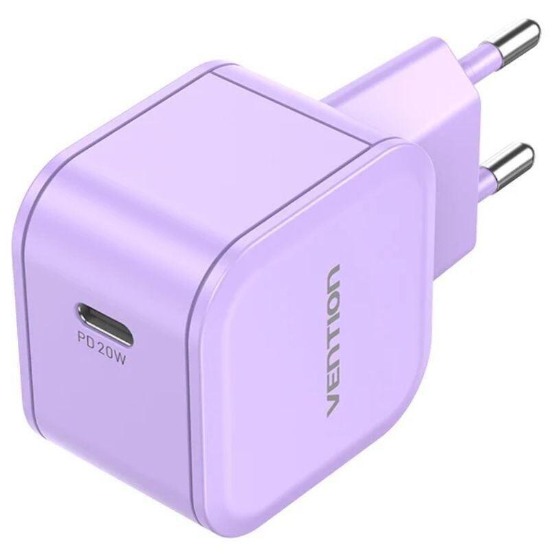 Cargador De Pared Gan Vention Fejv0-Eu 1xusb Tipo-C 20w