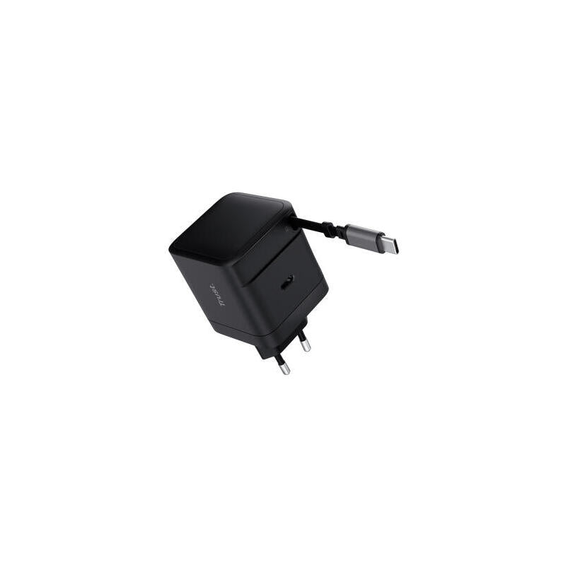 Cargador De Pared Trust Maxo 65w 1xusb Tipo-C Incluye Cable Usb Tipo-C Retráctil 65w