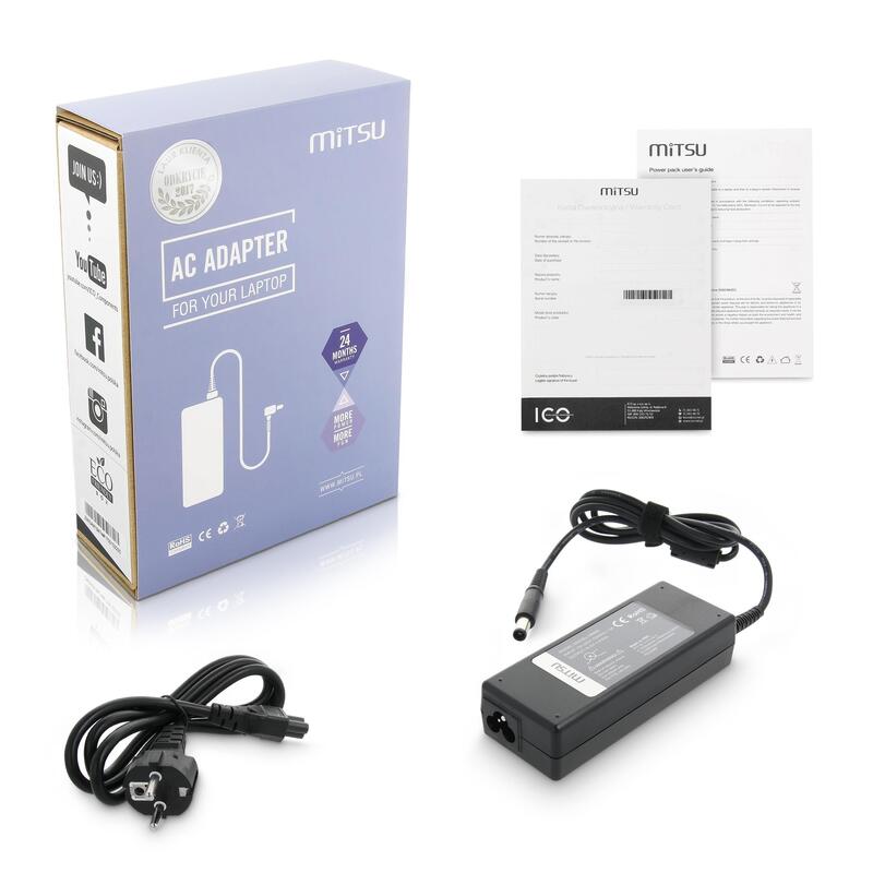 Cargador De Portátil Mitsu 19.5v 4.62a (7.4x5.0 Pin) - Dell