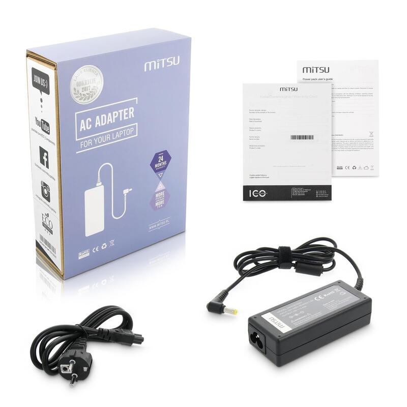Cargador De Portátil Mitsu 19v 3.42a 5.5x1.7 - Acer Packard Bell