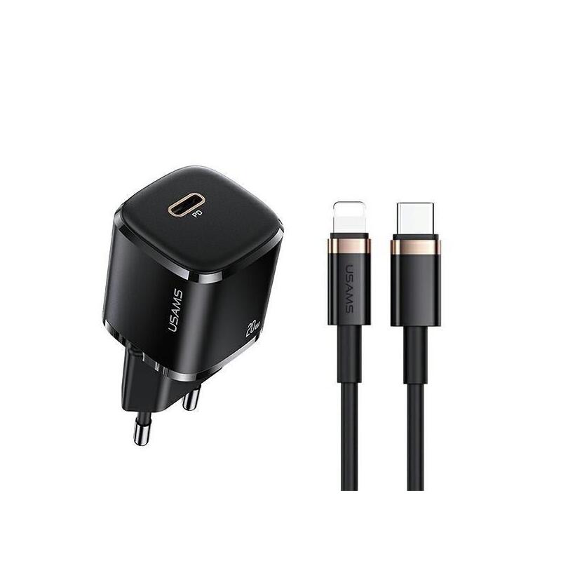 Cargador De Red 1xusb-C T36 20w + Cable Lightning Pd3.0 Fast Charging