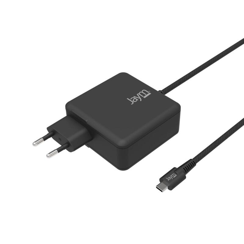 Cargador De Red *Gan* 100w Pd-Pps Para Pc, Mac, Tablet Con Cable Tressé Usb-C 2m Intégré (100w) - Negro - Jaym®