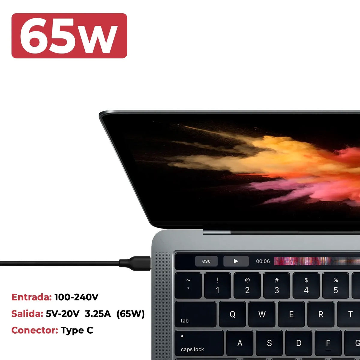 Cargador Dell 14 Plus Db Series 65W Usb-C Vh2W4