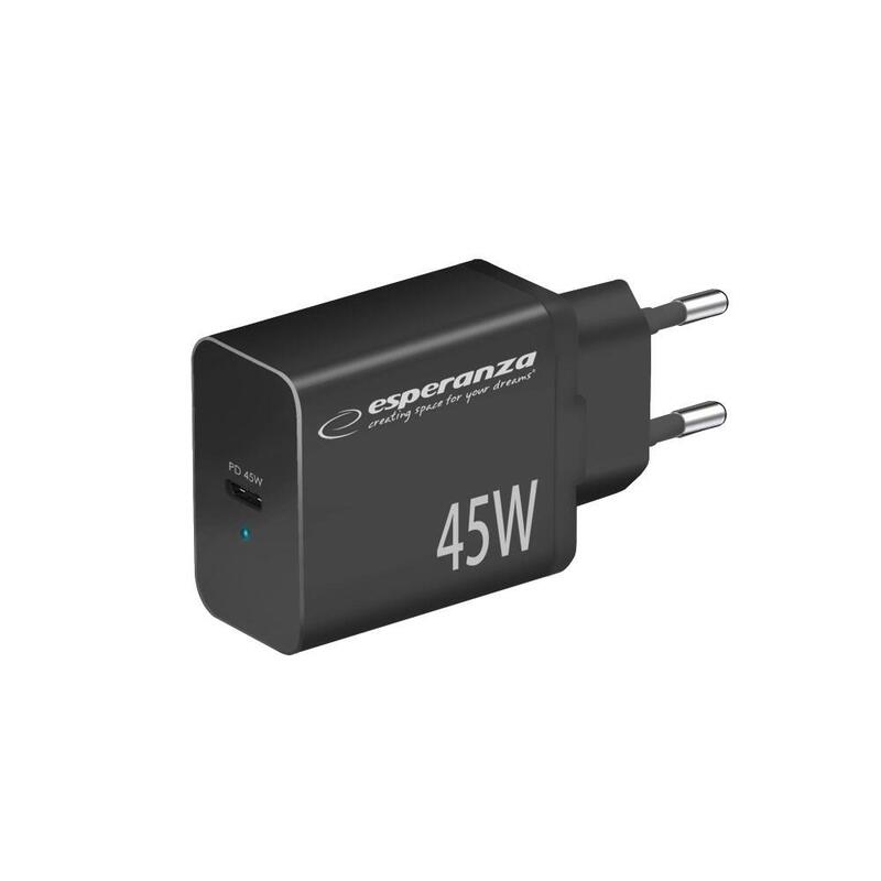 Cargador  Esperanza Ezc108k De Red 45w Negro