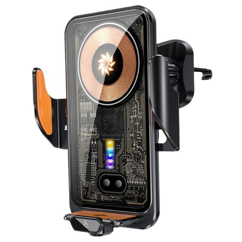 Cargador Inalámbrico C11 Transparente Negro Para Coche