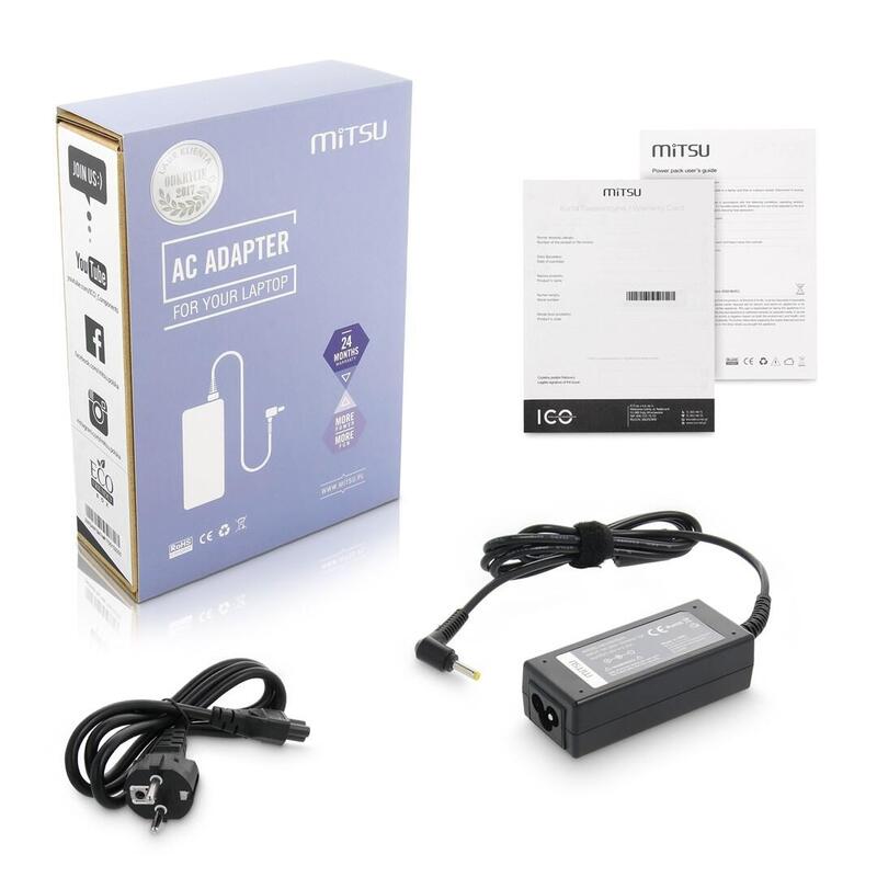 Cargador Mitsu 20v 2.25a (4.0x1.7) Lenovo 45w