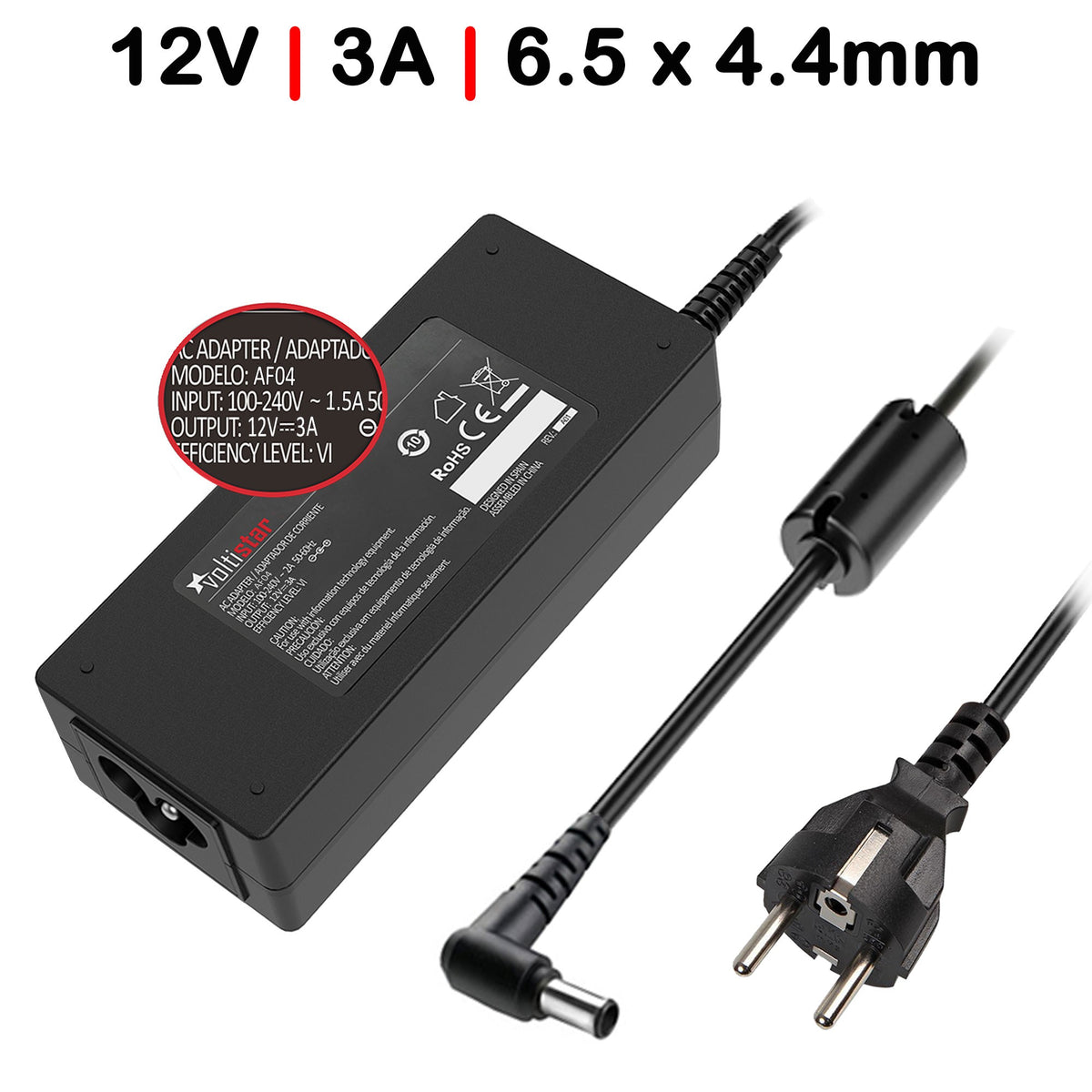 Cargador Para Monitor 12V 3A 6.5 X 4.4Mm 36W